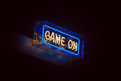 game on neon sign